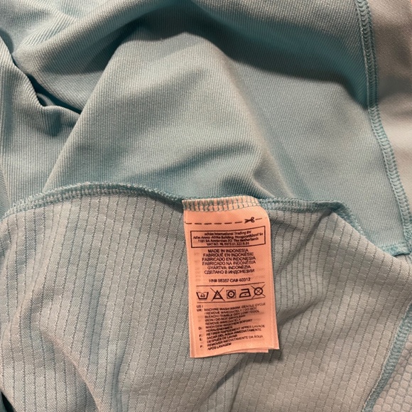 Adidas XL Light Blue Long Sleeve Quarter Zip Fitted Athletic Jacket - Picture 8 of 10